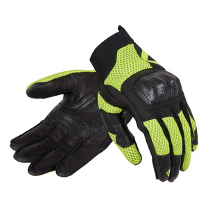 Damskie rękawice motocyklowe miejskie Rebelhorn GAP III czarny-żółty fluo