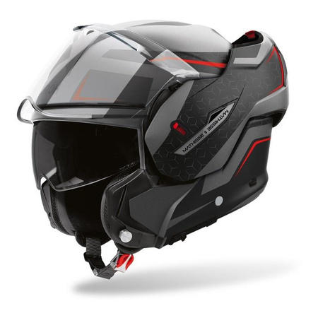 Kask motocyklowy AIROH MATHISSE II MAGNET MATT czerwony szary czarny