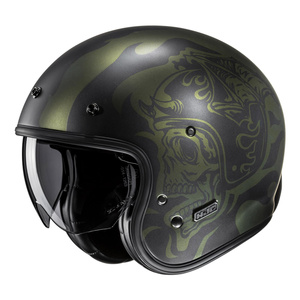 Kask motocyklowy otwarty HJC V31 Flame czarny