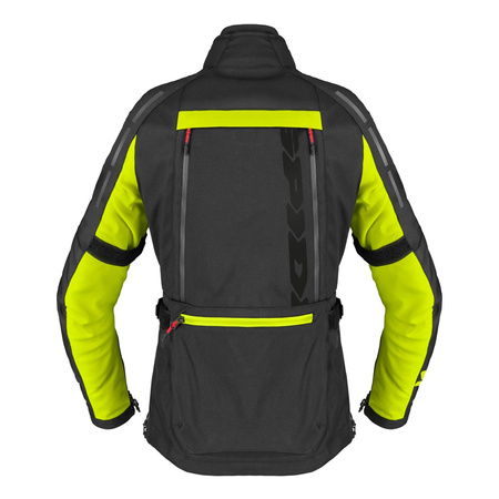 Kurtka motocyklowa tekstylna damska SPIDI 4 SEASON V3 LADY YELLOW FLUO czarny żółty fluo