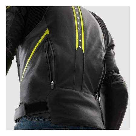 Kurtka motocyklowa REBELHORN VELOCE BLACK/GREY/FLUO YELLOW czarny szary żółty fluo