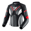 Damska kurtka motocyklowa skórzana Rebelhorn REBEL czarny-czerwony fluo-biały