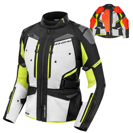 Kurtka motocyklowa damska SHIMA DUNE LADY FLUO czarny szary żółty fluo