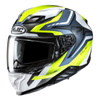 Kask motocyklowy integralny HJC F71 Fes żółty/niebieski