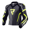 Kurtka motocyklowa skórzana Rebelhorn REBEL czarny-żółty fluo