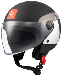 Kask motocyklowy MT STREET S INBOARD MATT BLACK/GREY czarny szary