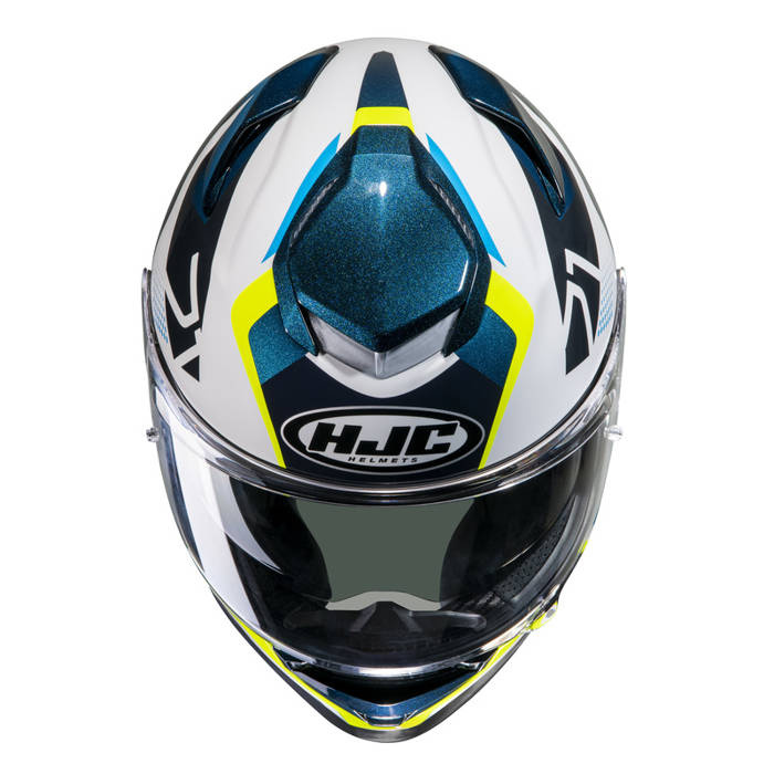 Kask motocyklowy integralny HJC RPHA 71 Hapel niebieski/żółty