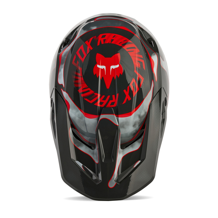 Kask cross offroad motocyklowy FOX V1 Atlas szary/czerwony