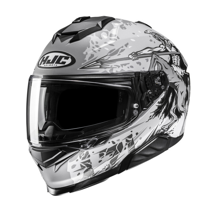 Kask motocyklowy HJC I71 Taurus szary/niebieski/czerwony