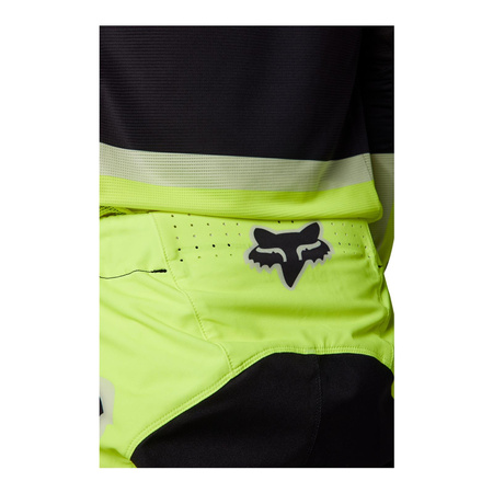 spodnie motocyklowe cross offroad FOX Flexair Efekt Fluo żółty