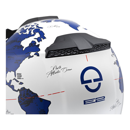 Kask motocyklowy SCHUBERTH E2 ECE ATLAS BLUE biały niebieski czerwony