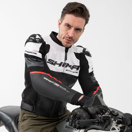 Kurtka motocyklowa sportowa/miejska skórzana Shima BANDIT 2.0 czerwony