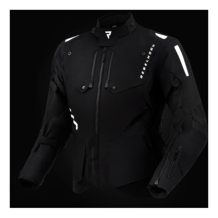 Kurtka motocyklowa tekstylna miejska/turystyczna Rebelhorn HIKER IV czarny