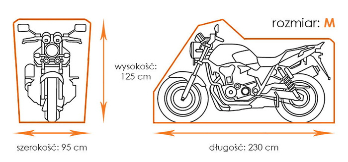 Pokrowiec motocyklowy - rozmiar M