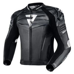 Kurtka motocyklowa skórzana Rebelhorn VANDAL czarny-biały