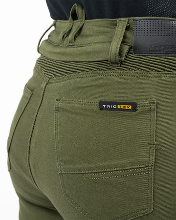 Damskie jeansy motocyklowe Shima GIRO 3.0 khaki