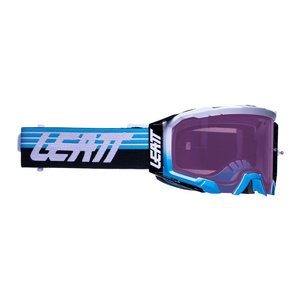 Gogle motocyklowe mx LEATT VELOCITY 5.5 IRIZ AQUA SZYBA PURPLE biały niebieski