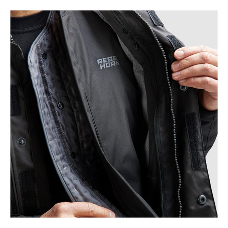 Kurtka motocyklowa tekstylna Rebelhorn CUBBY V czarny-antracyt-żółty fluo