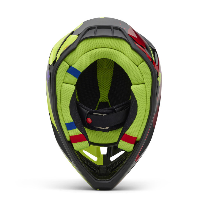 Kask motocyklowy FOX V3 Throttle Fluorescent Yellow