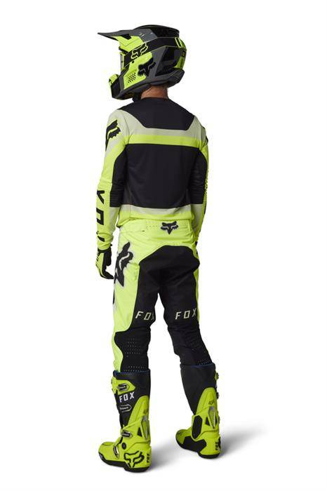 spodnie motocyklowe cross offroad FOX Flexair Efekt Fluo żółty