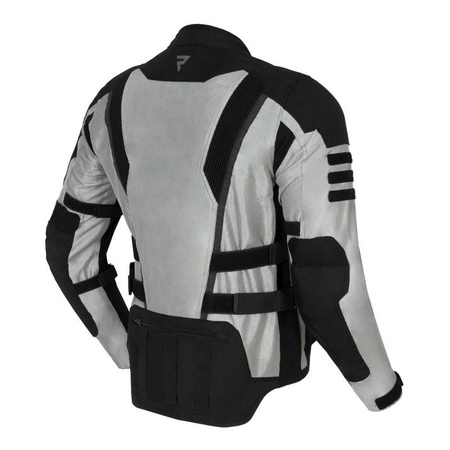 Kurtka motocyklowa tekstylna Rebelhorn SCANDAL II srebrny-czarny