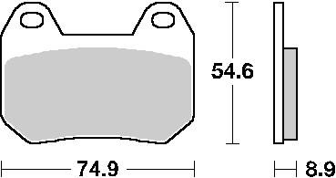 SBS KLOCKI HAMULCOWE KH304 STREET CERAMIC KOLOR CZARNY