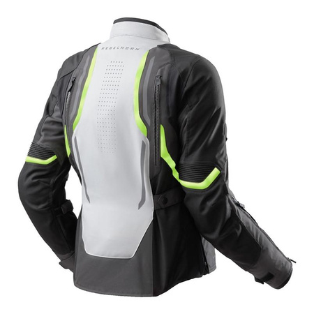 Damska kurtka motocyklowa tekstylna Rebelhorn HIKER IV czarny-szary-żółty fluo
