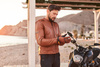 Kurtka motocyklowa skórzana Shima HUNTER+ 2.0 jasny brązowy