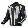 Kurtka motocyklowa tekstylna OZONE TOUR III czarna szary żółty fluo