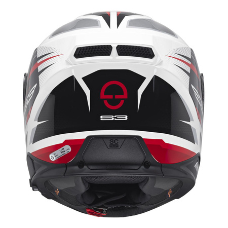 Kask motocyklowy SCHUBERTH S3 ECE APEX WHITE czarny biały czerwony