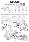 Stelaż kufra bocznego 3P motocyklowego SHAD do Honda CMX500