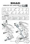 Stelaż kufra bocznego 3P SHAD do Honda CRF1000 L