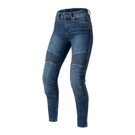 Damskie jeansy motocyklowe OZONE AGNESS II niebieski sprany