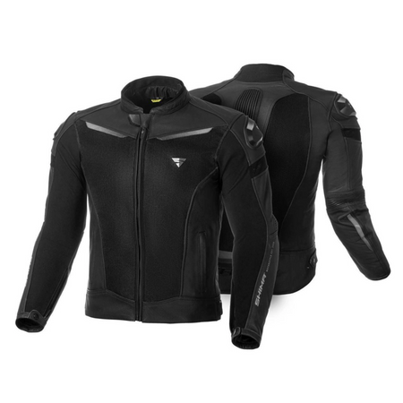 Kurtka motocyklowa skórzana miejska Shima PISTON czarny