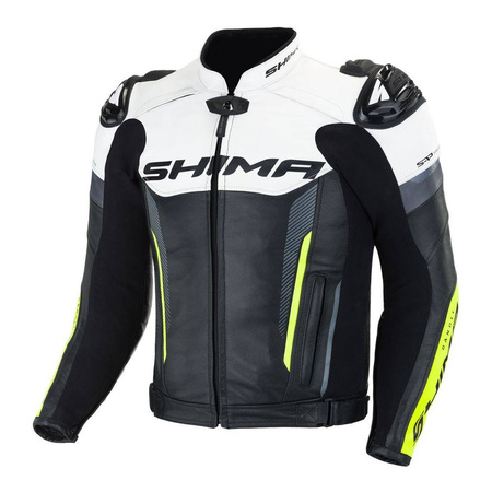 Kurtka motocyklowa sportowa/miejska skórzana Shima BANDIT fluo