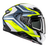 Kask motocyklowy integralny HJC F71 Fes żółty/niebieski