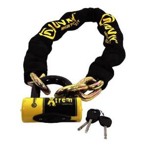 Zapięcie Motocyklowe AUVRAY – Zestaw Łańcuch z Kłódką, 170 cm, 13,5 mm (klasa S.R.A.) – Uniwersalny