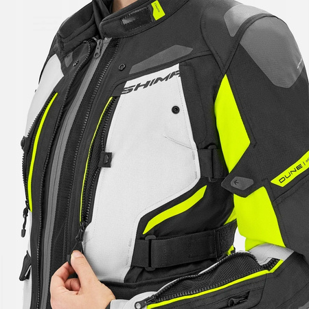 Kurtka motocyklowa damska SHIMA DUNE LADY FLUO czarny szary żółty fluo