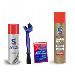 Zestaw motocyklowy do łańcucha S100 smar czyścik szczotka