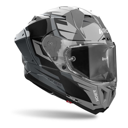 Kask motocyklowy AIROH GP800 MASTER METALLIC GLOSS szary czarny