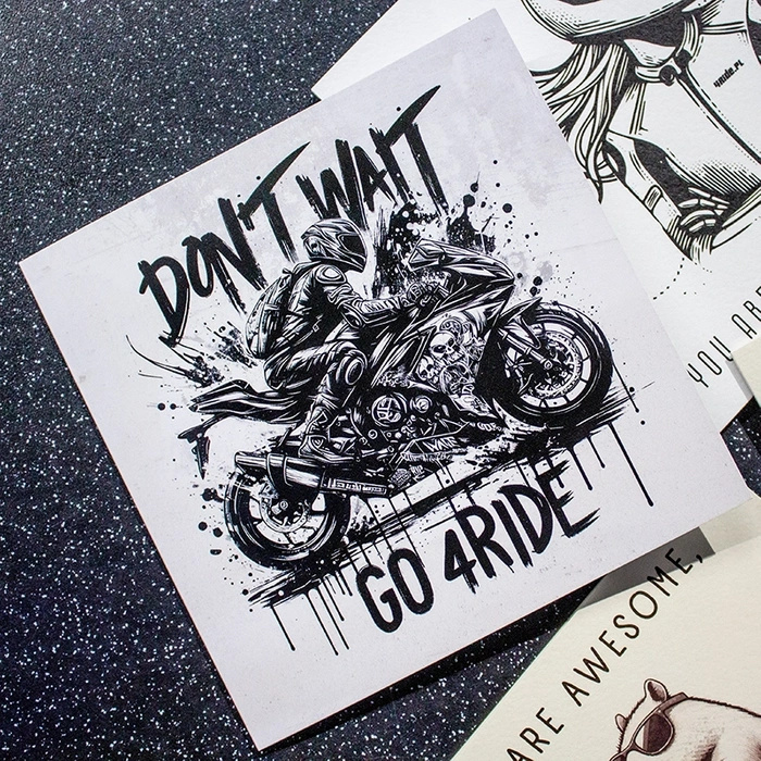 Kartka urodzinowa motocyklowa "Don't wait, go 4ride!"