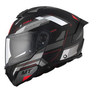 Kask motocyklowy MT ATOM 2 SV BAST BLACK/GREY czarny szary czerwony