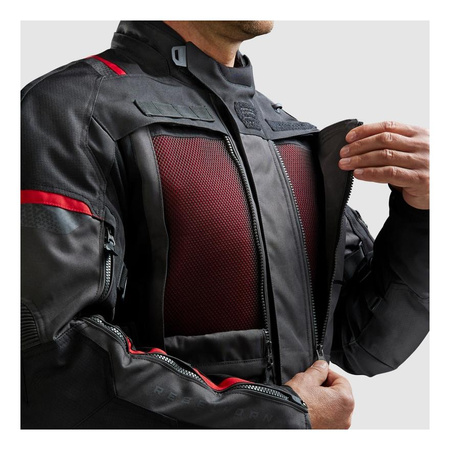 Kurtka motocyklowa tekstylna Rebelhorn CUBBY V czarny-antracyt-żółty fluo