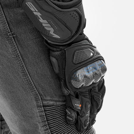 Rękawice motocyklowe sportowe skórzane Shima RS-3 czarny