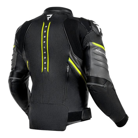 Kurtka motocyklowa REBELHORN VELOCE BLACK/GREY/FLUO YELLOW czarny szary żółty fluo