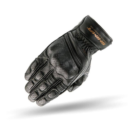 Rękawice motocyklowe turystyczne skórzane Shima AVIATOR czarny