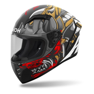 Kask motocyklowy AIROH CONNOR SAMURAI MATT szary złoty czerwony