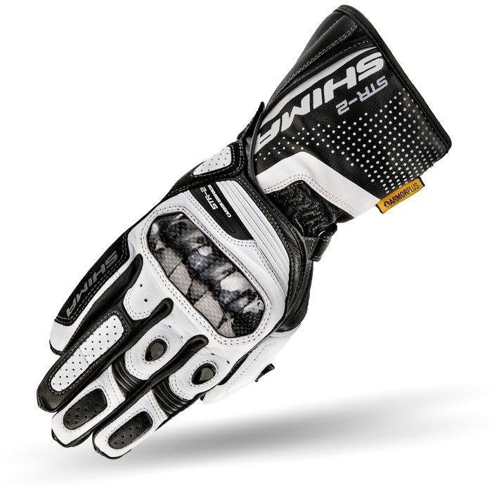 Rękawice motocyklowe skórzane sportowe Shima STR-2 GLOVES biały