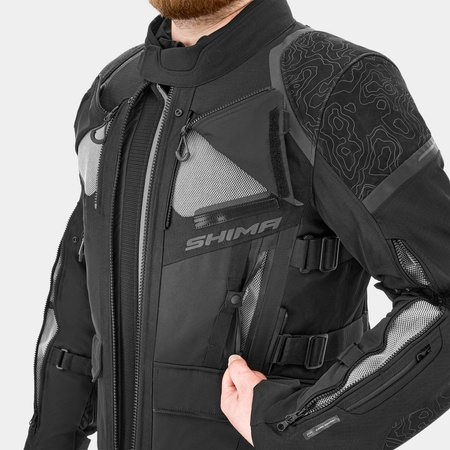 Kurtka motocyklowa SHIMA TRACKER BLACK czarny