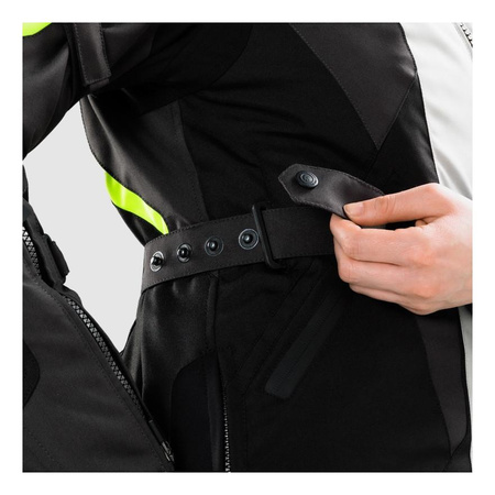 Damska kurtka motocyklowa tekstylna Rebelhorn HIKER IV czarny-szary-żółty fluo